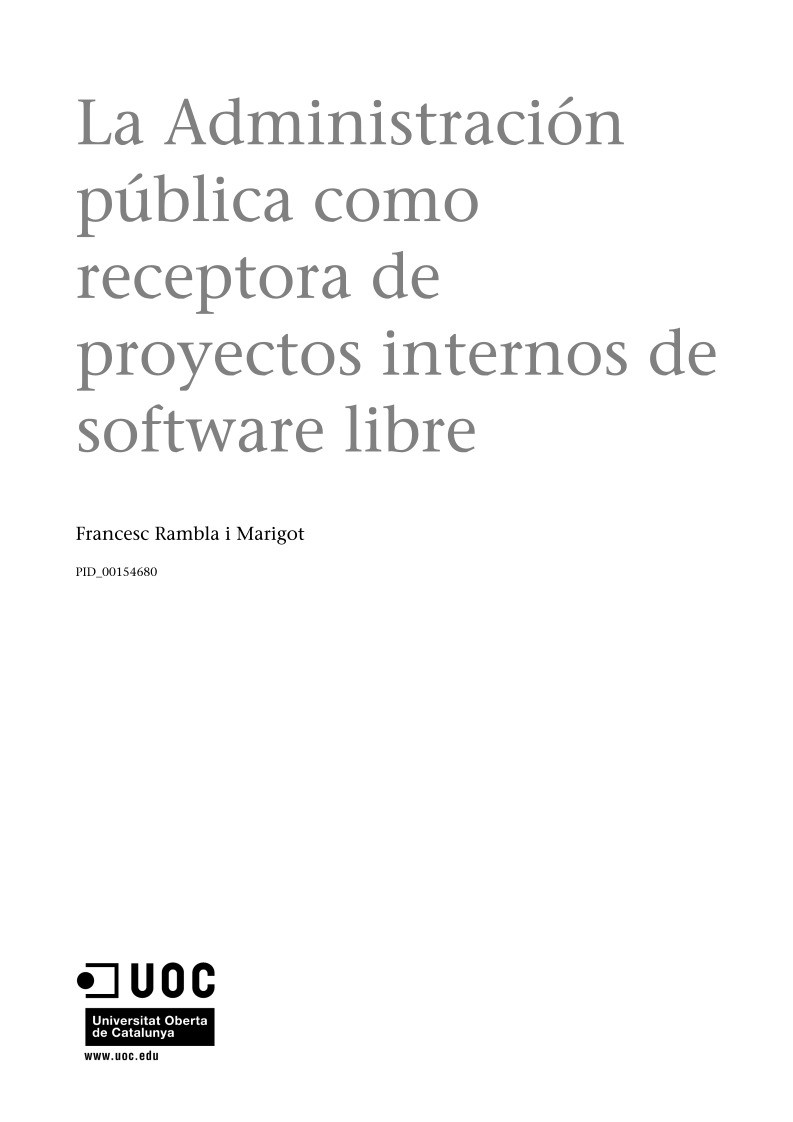Imágen de pdf La Administración publica como receptora de proyectos internos de software libre